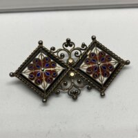 Sølv & Emalje Mathias Hammer broche