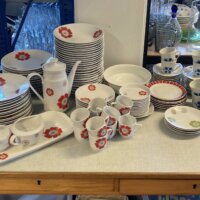 Lot med retro sommerhus porcelæn