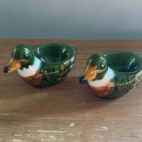 Vintage andeformede æggebægere