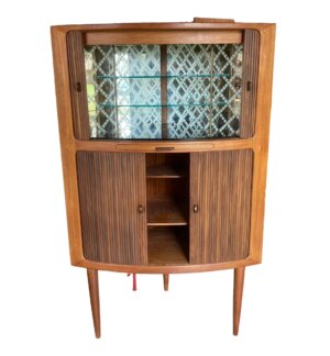 Hjørne barskab teak