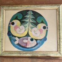 Indrammet retro udklip no 1