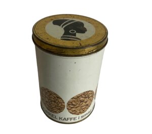 Cirkel kaffe dåse hvid