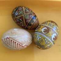 Dekorationsæg i træ no 3