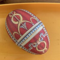 Dekorationsæg dåse i metal no 1