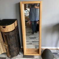 Vintage Rektangulært Spejl i fyrretræ