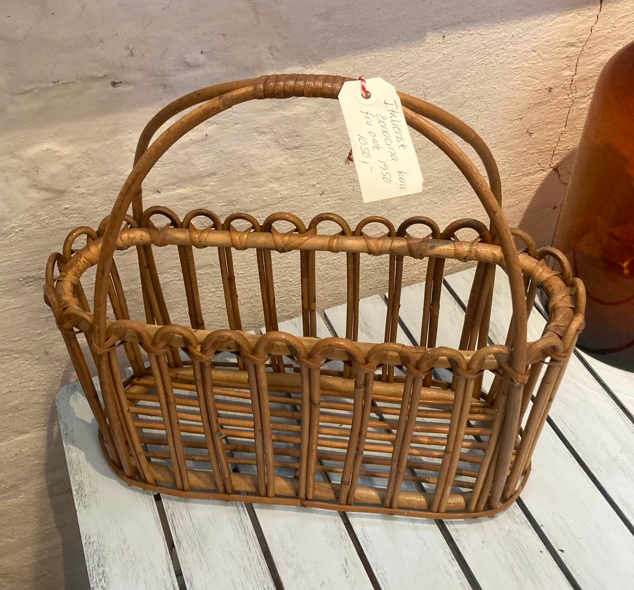 Vintage Franco Albini rattan magasinholder - Billede 2