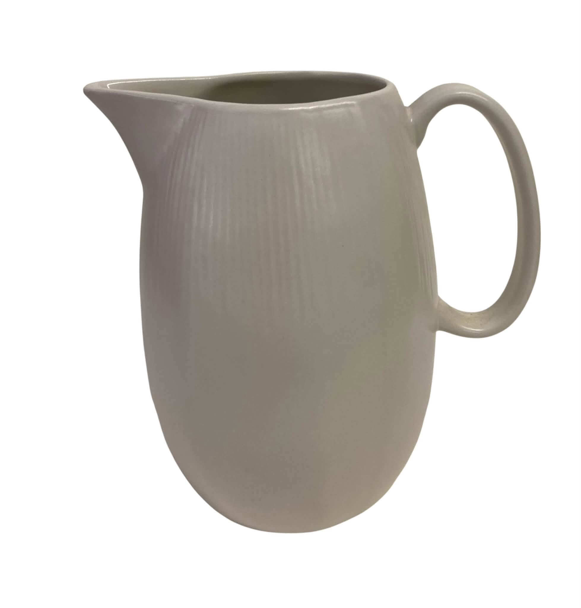 Rillet keramik kande hvid - Billede 4