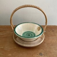 Serveringsskål keramik og træ