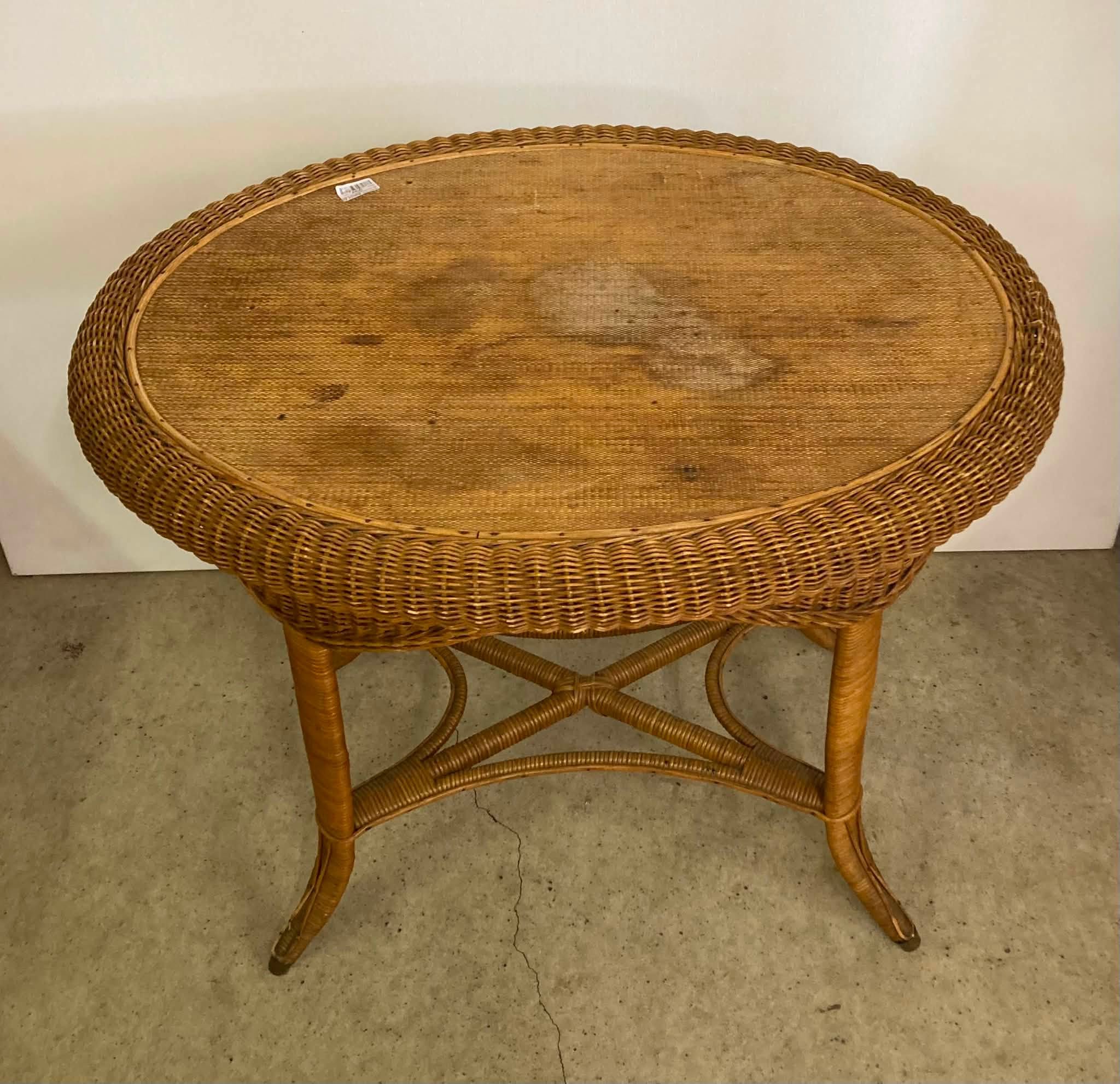 Vintage ovalt kurvebord - Billede 3