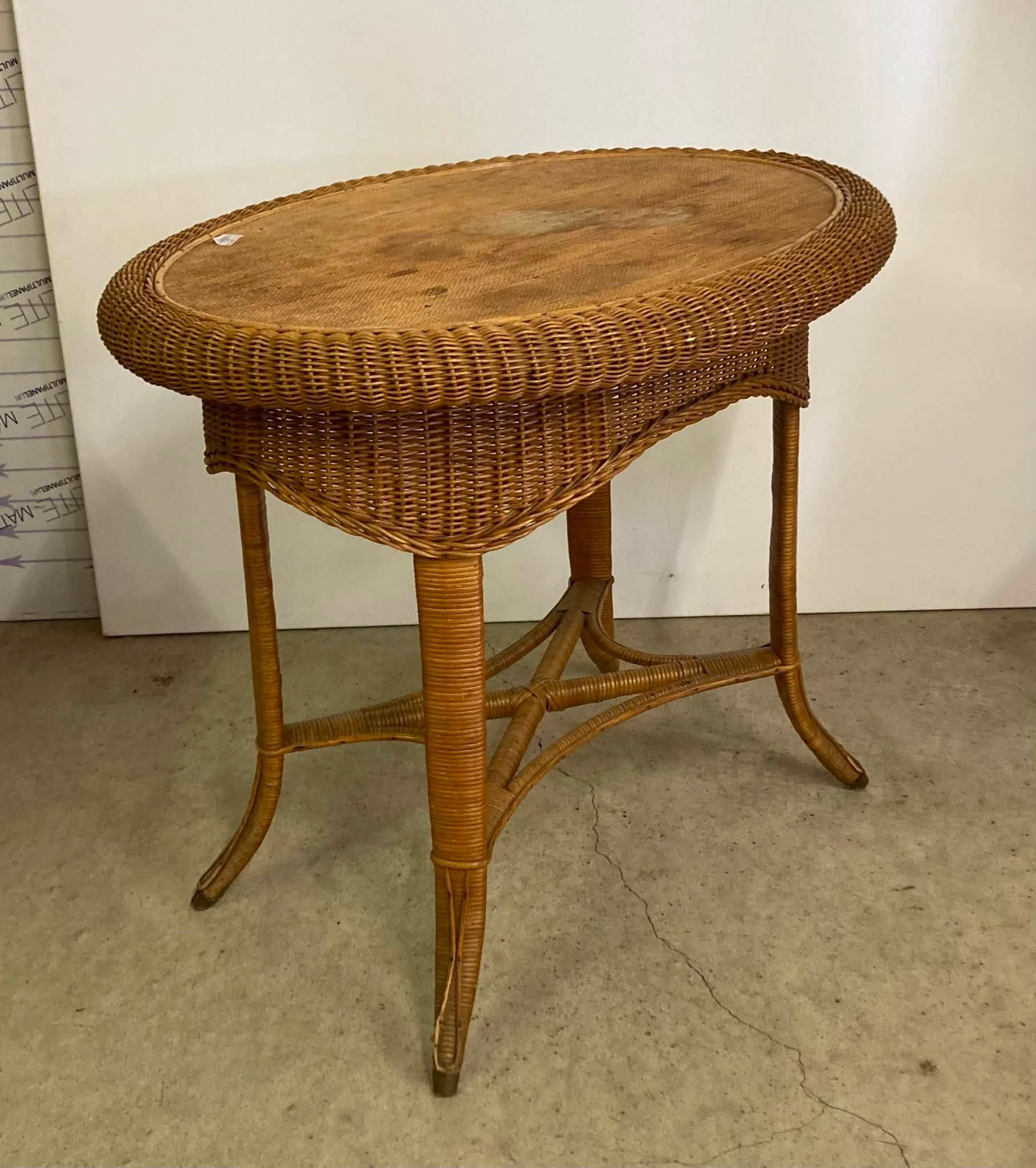 Vintage ovalt kurvebord - Billede 4