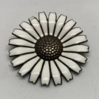 Vintage Marguerit broche Sterling sølv