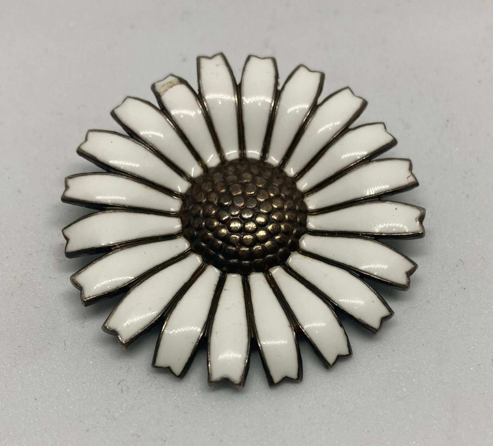Vintage Marguerit broche Sterling sølv