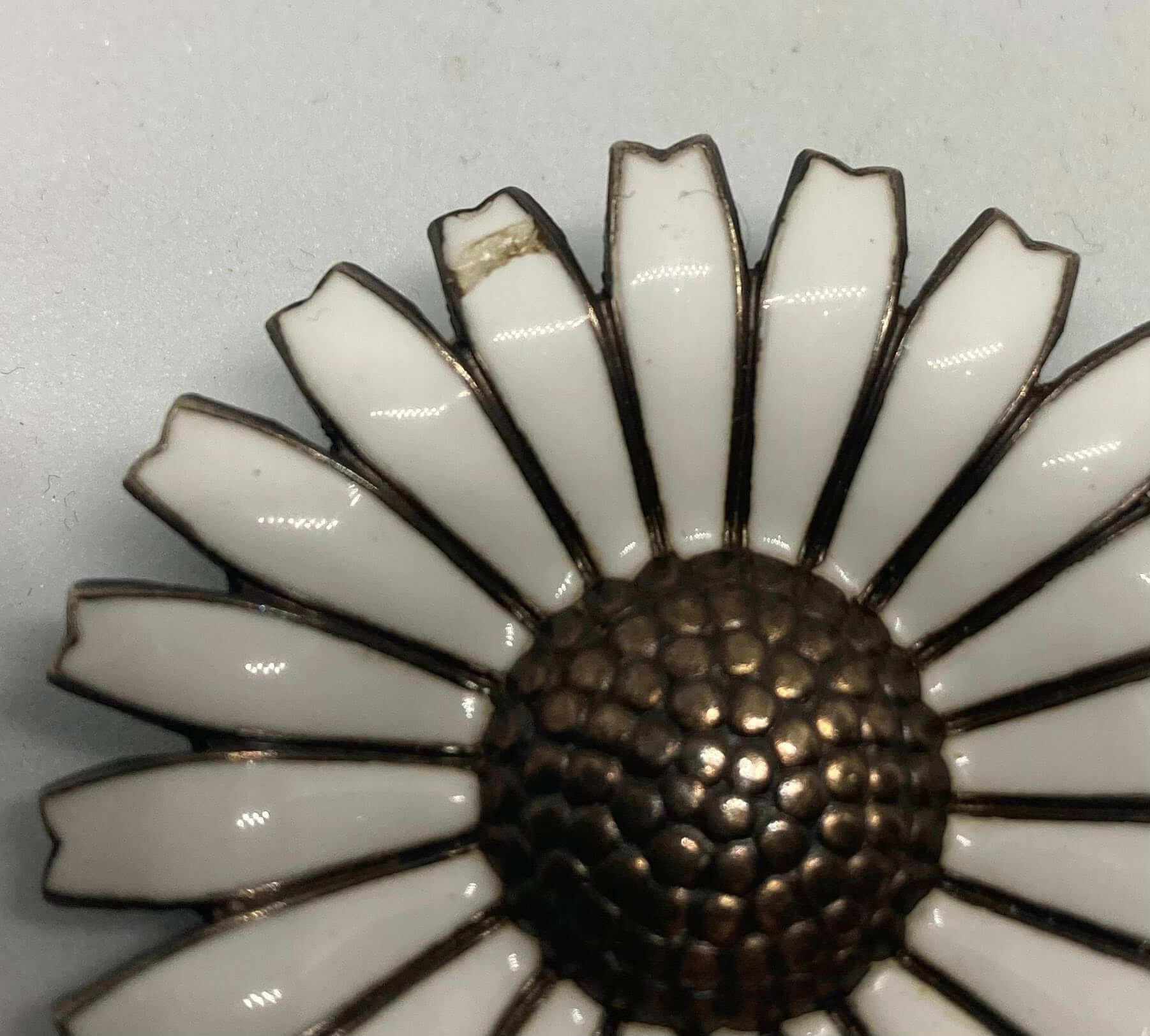 Vintage Marguerit broche Sterling sølv - Billede 2