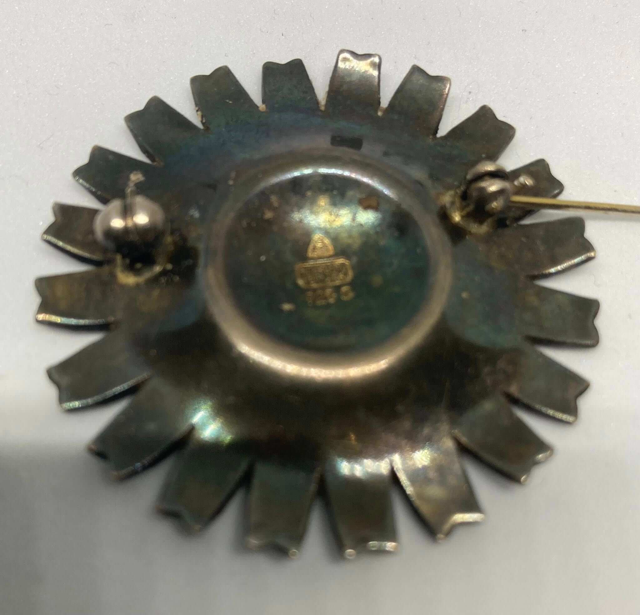 Vintage Marguerit broche Sterling sølv - Billede 4