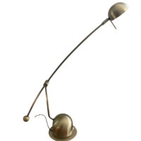 Tysk bordlampe i børstet messing 1970 erne
