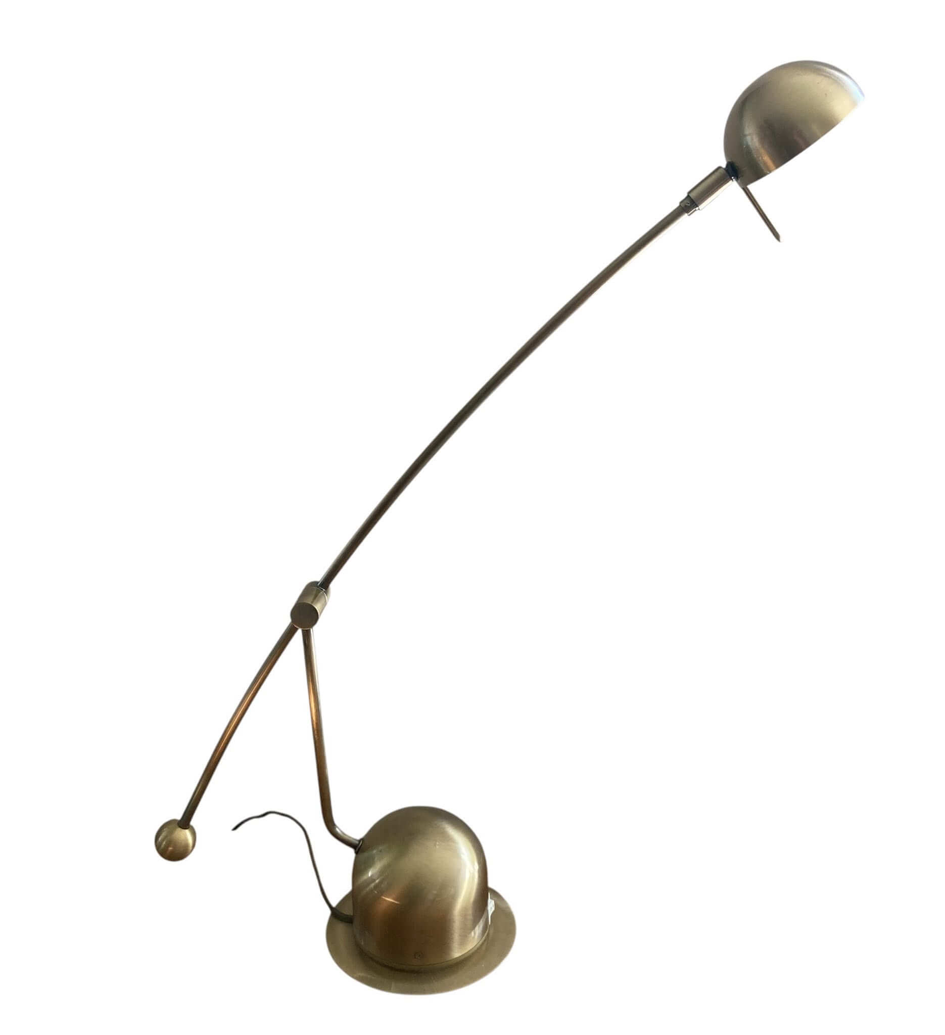 Tysk bordlampe i børstet messing 1970 erne