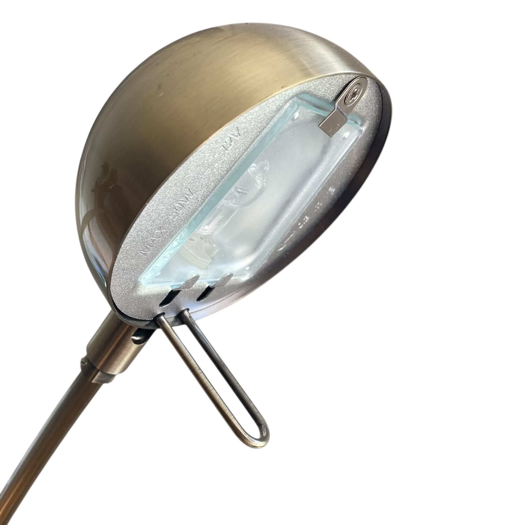 Tysk bordlampe i børstet messing 1970 erne - Billede 3