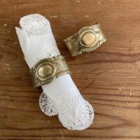 2 stk messing serviet ringe