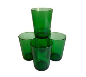 Franske grønne sodavandsglas