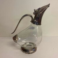 Vintage Alpaca glaskande med sølvplet