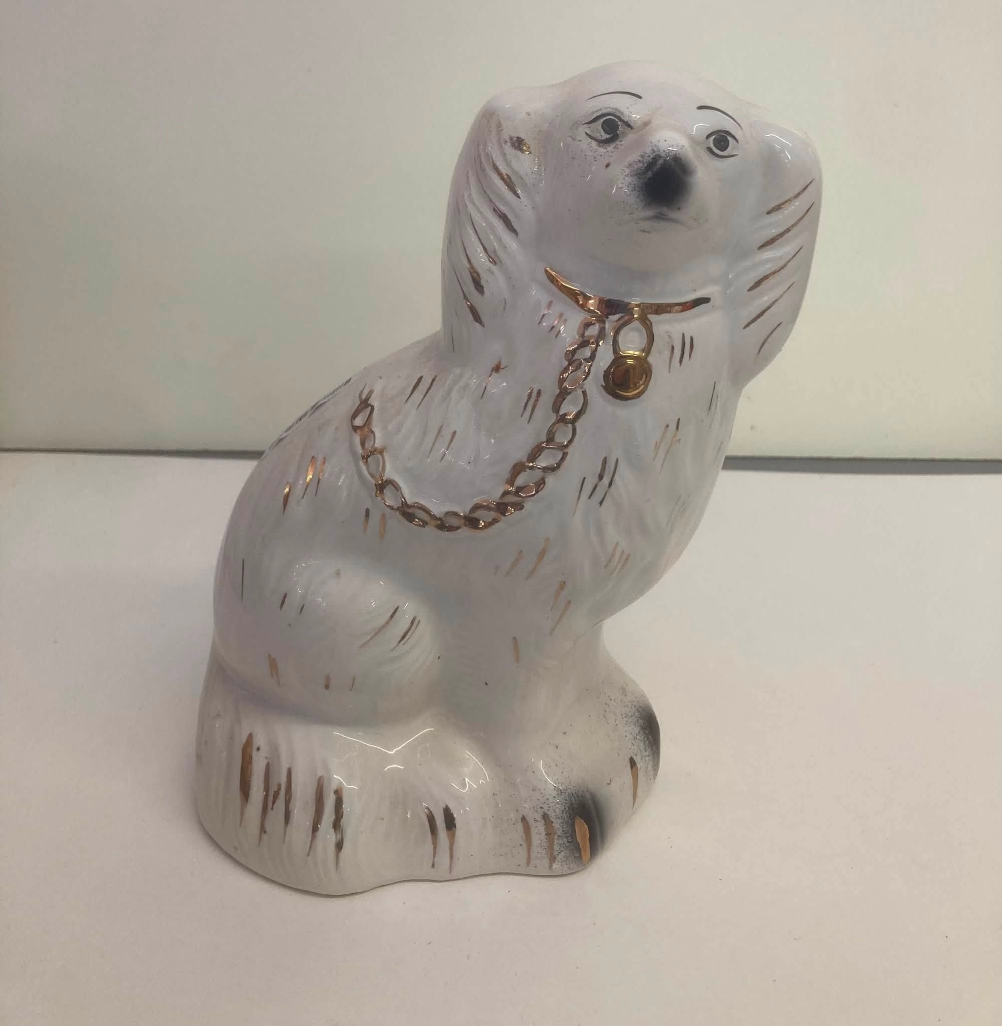 Vintage Italiensk Staffordshire kamin hund