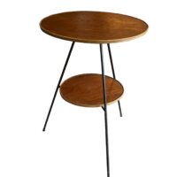 Rundt teak sidebord no 1