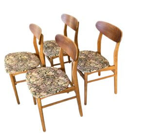 4 stk spisestue stole i teak - Image 3