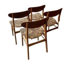 4 stk spisestue stole i teak - Image 4