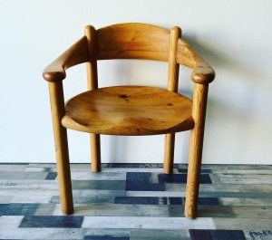 Vintage rustik træstol