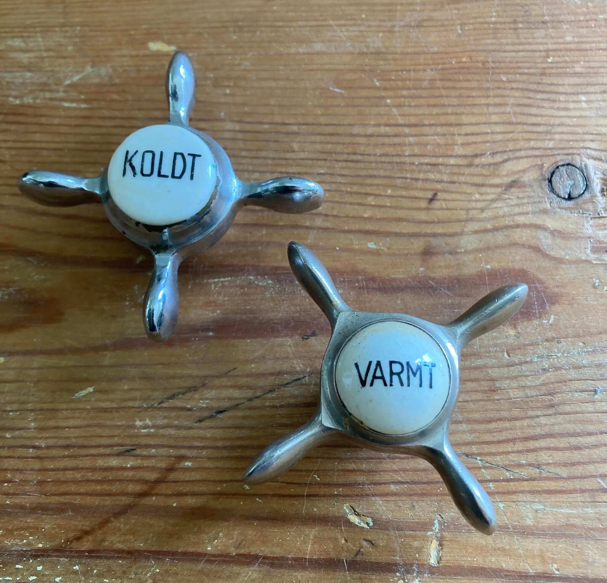 Vintage koldt & Varmt håndtag